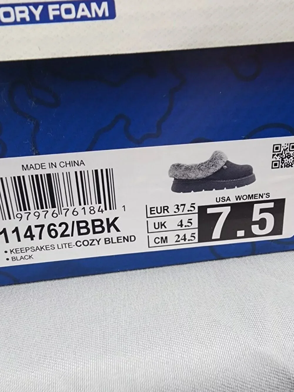 BOBS from Skechers Keepsakes Lite Cozy Blend Slippers Womens 7.5 Black Faux Fur - Picture 6 of 12